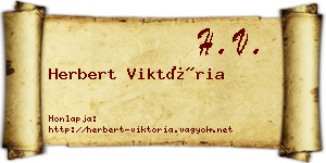 Herbert Viktória névjegykártya